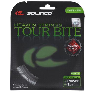 Imagem de Corda Solinco Tour Bite Diamond Rough 16 1.30mm Prata - Set Individual