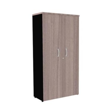 Imagem de Armario Alto 02 Portas P25 Pandin 1,60 M Noce Naturale e Preto
