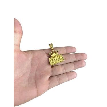 Imagem de Pingente favela venceu (p) - banhado a ouro 18k - Tojoia18K, 60cm, 70c