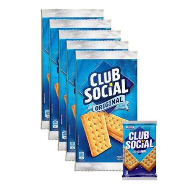 Imagem de Biscoito Salgado Club Social Pacote Com 6 Unidades Kit 5 - Modelez