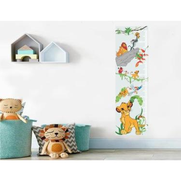 Imagem de Adesivo de Parede o Rei Leão Régua de Crescimento Cute Baby - Adesivos