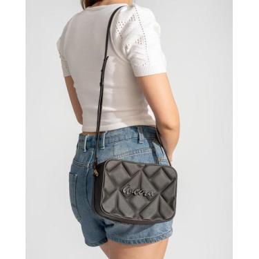 Imagem de Bolsa feminina com alça transversal de ombro ajustavel - ancora, Preto
