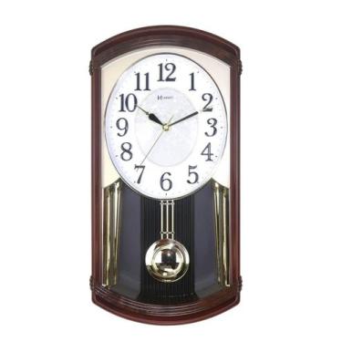 Imagem de Relógio De Parede Musical Pêndulo Mogno Herweg 530013, único