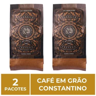 Imagem de 2 Pacotes de 250g, Café em Grão, Constantino - Café Constantino