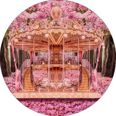 Imagem de Painel De Festa Redondo 1,50x1,50 - Carrossel na Floresta Clássica Ros