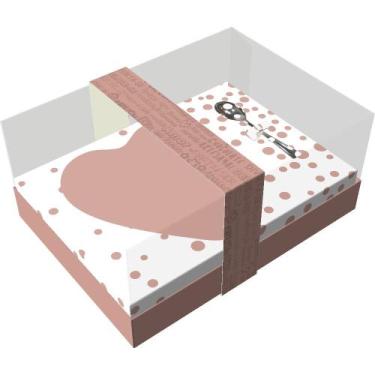 Imagem de Caixa Ovo de Colher Coração de 250g - Classic Rose Gold Cód 2997 - 05 