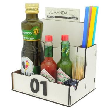 Imagem de 45 Porta Comanda Azeite Temperos Sal Canudo Palito Guardanapo Churrasc