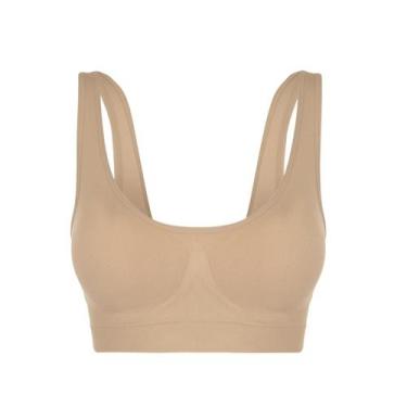 Imagem de Sutiã Top Com Bojo Removível Sem Costura Loba Lupo 41902., M, Natural
