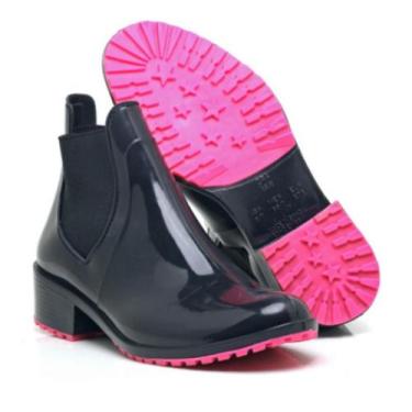 Imagem de Bota galocha cano medio feminina inverno - Rafaella Resende, Preto, Pi