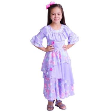 Imagem de Fantasia vestido lilás de flores com manga muvilê, 14