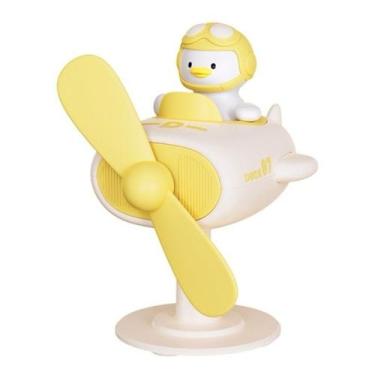 Imagem de Mini Ventilador Portátil Aviãozinho de Mesa USB Recarregável - Generic