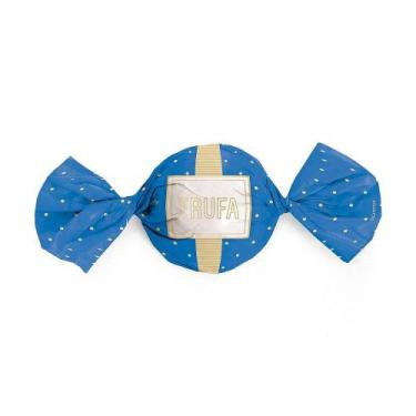 Imagem de Papel Trufa 14,5x15,5cm - Petit Poa Azul Ouro - 100 unidades - Cromus 