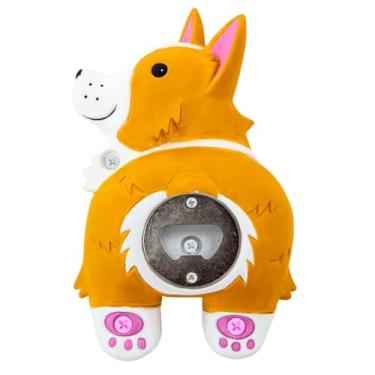 Imagem de BigMouth Inc. Abridor de garrafa Corgi Butt – abridor de garrafa hilário montado na parede, acessórios divertidos para bar em casa – É uma ótima ideia de presente