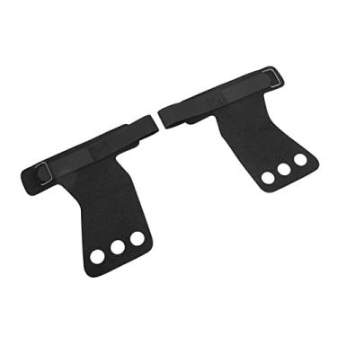 Imagem de Protetor de Palma, 1 par, Punho, Luvas de Proteção de Palma para Academia, Flexível, Adiciona Fricção, Protege As Palmas, Imitação de Couro, Com Fivela (Preto)