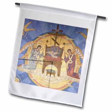 Imagem de 3dRose fl_81080_1 Bulgária, Assunção da Virgem Maria Fresco EU05 CMI0067 Bandeira de jardim Cindy Miller Hopkins, 30 x 45 cm