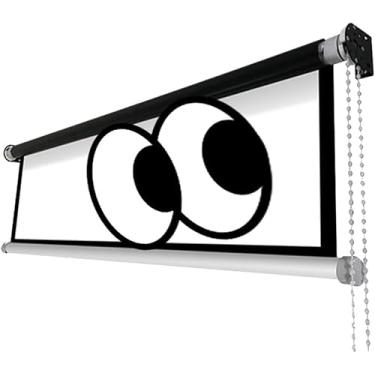 Imagem de Tela do projetor manual de 40 "50" 60 "16: 9 4: 3 Tela de cinema em casa, tela de vídeo retrátil, tela de projeção suspensa, rugas, 0,67291666666667,50"