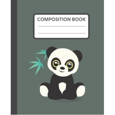 Imagem de Green Baby Panda Composition Notebook wide ruled paper: Back to school supply for 8-12 students,kids,teen girls middle school high school 110 pages Cute print comp book 7.5X9.25 inches marble journal