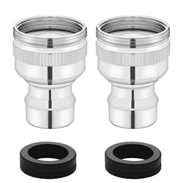 Imagem de Adaptador de torneira de lava-louças, 2 unidades de acessórios de conexão de encaixe de torneira de lavadora portátil 15/16-27 macho ou 55/64-27Famale