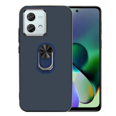 Imagem de Ranyi Capa para Motorola Moto G84, Moto G84 5G, capa ultrafina de TPU com suporte de anel giratório de 360 graus, capa de borracha de silicone flexível com absorção de choque para Motorola Moto G84 5G