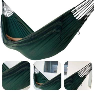 Imagem de Rede De Dormir Descanso Grande Casal Jeans Algodão - Itens Casa Têxtil