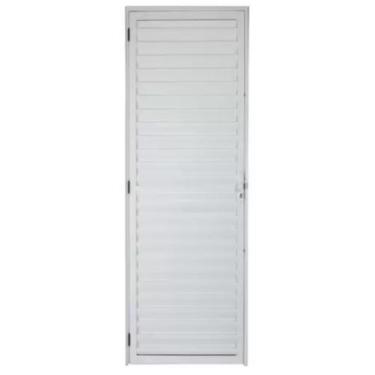 Imagem de Porta de Alumínio Branca Palheta CMC - Lado Direito - 210x80 (AXL)