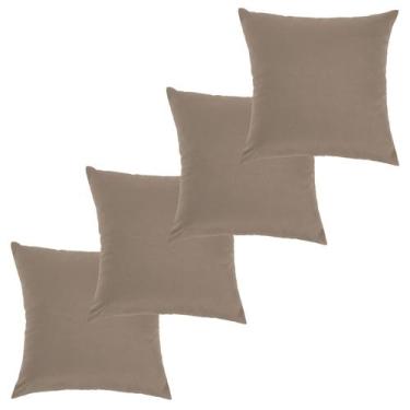 Imagem de Kit 4 Capas De Almofadas Decorativas Suede 45x45 Com Ziper - Viver Bem