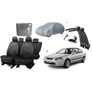 Imagem de Kit Acessórios para Civic 95-99: Capa de Couro, Capa de Cobrir e Limpa