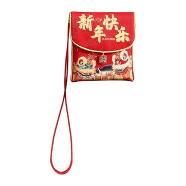 Imagem de Badiman Envelope Vermelho Do Ano Novo Chinês, Envelope de Dinheiro Da Sorte, 4.33 Polegadas X 4.72 Polegadas para Crianças, Celebração Hong Bao Bolso Vermelho, com cordão