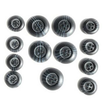 Imagem de Conjunto de botões marbelizados/marrom, feito sob medida, com 4 furos, para blazer, ternos, casaco esportivo, uniforme, jaqueta, vestidos, 13 peças.