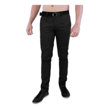Imagem de Calça Masculina Amil Sport Fino Brim Com Elastano 1788, Preto, 50