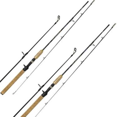 Imagem de 2 Varas Makis Fishing Koba Resistente Cabo Cortiça Pesca
