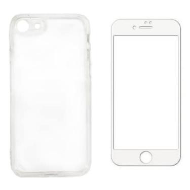 Imagem de Capa Capinha Acrílico Para iPhone 8 Plus + Película Vidro 3d