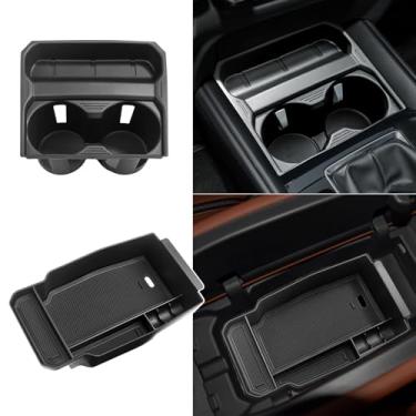Imagem de ANFOKAS Compatível com acessórios Mazda CX-50 2026 2025 2024 2023 consoles centrais de carro organizador de apoio de braço caixa de armazenamento suporte de copo suporte de óculos - preto 2 peças
