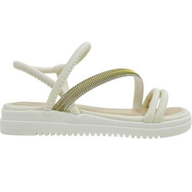 Imagem de Sandália Infantil Menina Papete Casual Dia a Dia Passeio Escola com Strass FlatForm Pink Cats V4901