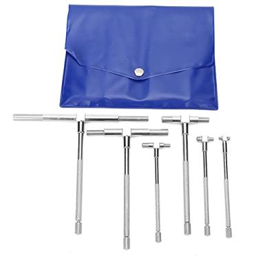 Imagem de MUNEFE Conjunto de medidor de diâmetro interno ajustável de 6 unidades em formato de T, medidor de furo, pontas endurecidas de alta precisão para medições internas rápidas de furos