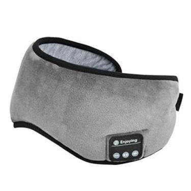 Imagem de Máscara para Dormir com Fone de Ouvido Bluetooth, Tapa Olho para Descanso Cinza