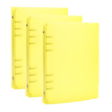 Imagem de Briartw Pacote com 3 capas para fichário A5 com 6 anéis – Organizador de armazenamento de polipropileno durável (PP) – Compatível com inserções de 20 x 14,5 cm, bolsos protetores de página e papel