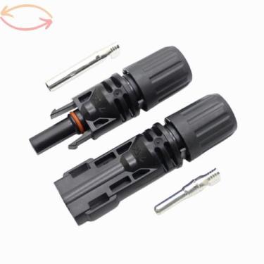 Imagem de Conector Mc4 Painel Solar Cabo 2,5 A 6mm 30a - 1 Par Macho x Fêmea - I