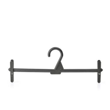 Imagem de Cabide adulto c/grampos 34 cm - 2026 - IOPLAST, Preto, 100 peças