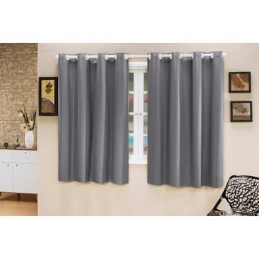 Imagem de Cortina Blecaute PVC Rústico Tecido Grosso 2,20M x 1,30M para Janela Banheiro Quarto Sala Cozinha (CINZA)