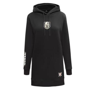 Imagem de Vestido feminino NHL clássico de chenille escovado nas costas com capuz felpudo francês