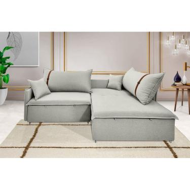 Imagem de Sofá Valence Slim Premium Sem Caixa de 2,20m - Linho cor Palha