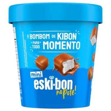 Imagem de Mini Sorvete Baunilha Cobertura Chocolate Kibon Eski-bon Pote 184g