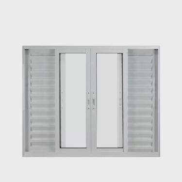 Imagem de Janela de Alumínio Veneziana 100x120cm 6 Folhas Suprema Hale Esquadrias
