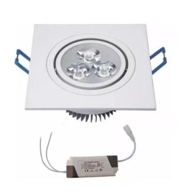 Imagem de Lâmpada Led 3W Spot Quadrado Embutir Branco Quente Bivolt