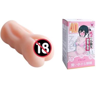 Imagem de Masturbador Masculino Formato Vagina em Cyberskin com Textura Interna 13,5 x 7 Cm