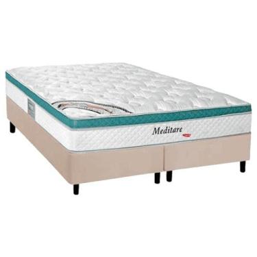 Imagem de Cama Box Casal Bipartida com Colchão Herval Meditare Molas Ensacadas 1