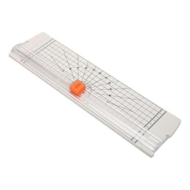 Imagem de Guilhotina Cortador Papel A4 Refiladora Portátil Corte Vinco (Branco)