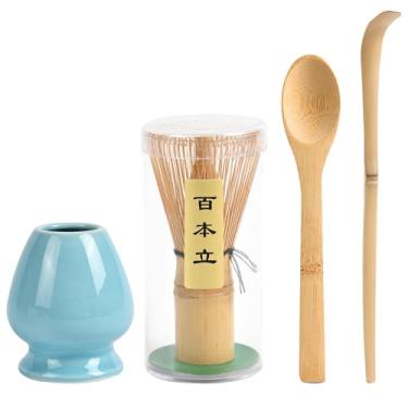 Imagem de Cemruy Batedor De Bambu Para Matcha, Bambu, Conjunto Suporte E Colher Chá