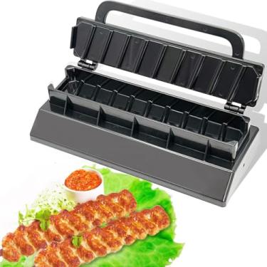 Imagem de Pamkiid Máquina De Prensa Para Fazer Kebab, Molde Espetos Grandes Espetinho, Manual Espetinhos Carne Carneiro Churrasco, Ferramenta Grelhar Fácil Usar